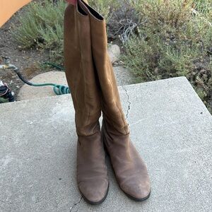 Sole Society Andie Brown Tall Leather Boots Women's Size 9.5